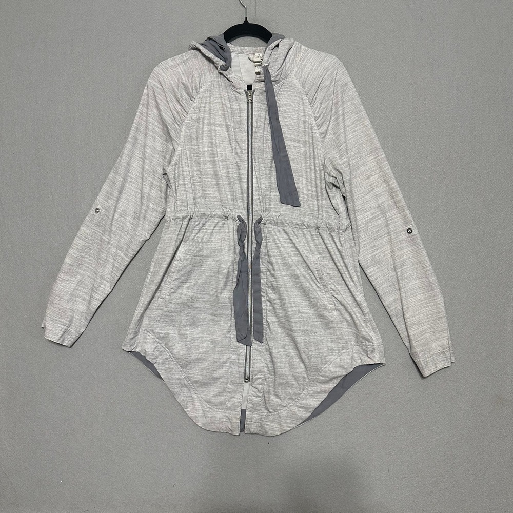 Lululemon Vitality Full Zip Hooded Gray Jacket Women's Size 6